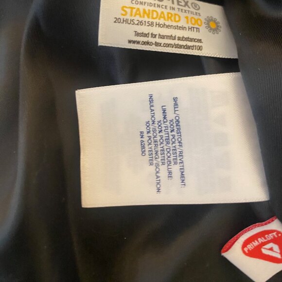 Lands End - size XL - Men's Puffer Coat Black hooded -Primaloft Quilt Insulated - Picture 5 of 12